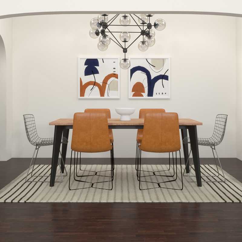 Minimal, Scandinavian Dining Room Design by Havenly Interior Designer Erin
