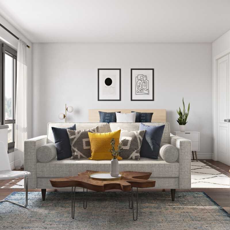 Bohemian, Midcentury Modern, Minimal, Scandinavian Living Room Design by Havenly Interior Designer Bethany