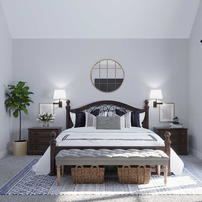 Coastal, Farmhouse, Transitional Bedroom Design by Havenly Interior Designer Julieta