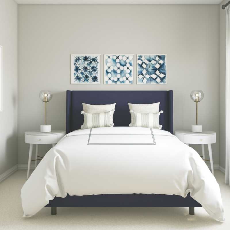 Modern, Minimal Bedroom Design by Havenly Interior Designer Isaac