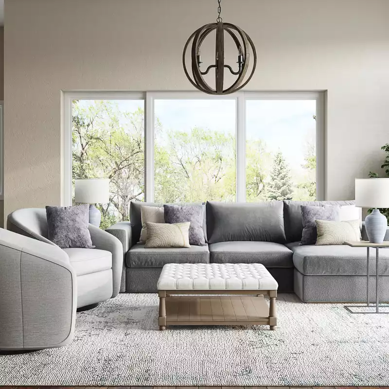 Coastal Living Room Design by Havenly Interior Designer Merna