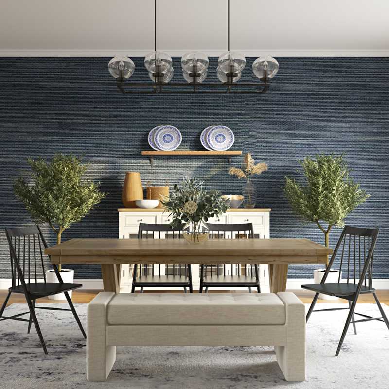 Modern, Coastal Dining Room Design by Havenly Interior Designer Shameika