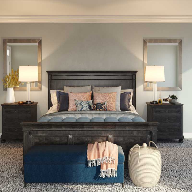 Eclectic, Rustic, Transitional Bedroom Design by Havenly Interior Designer Erica