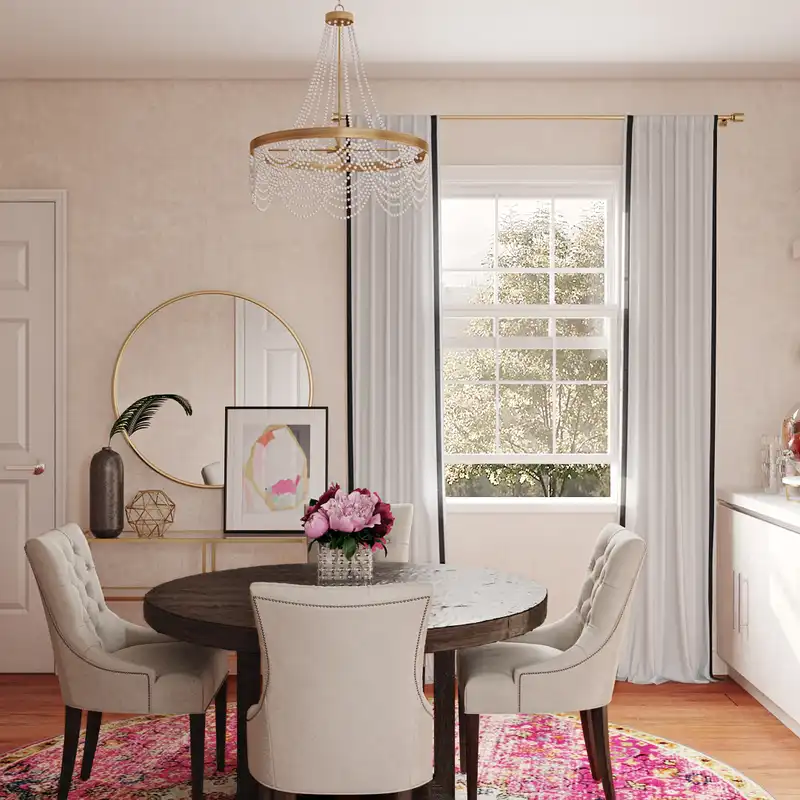 Contemporary, Glam Dining Room Design by Havenly Interior Designer Brittney