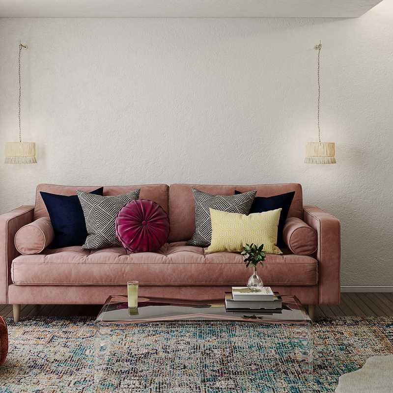 Modern, Global, Midcentury Modern Living Room Design by Havenly Interior Designer Brian