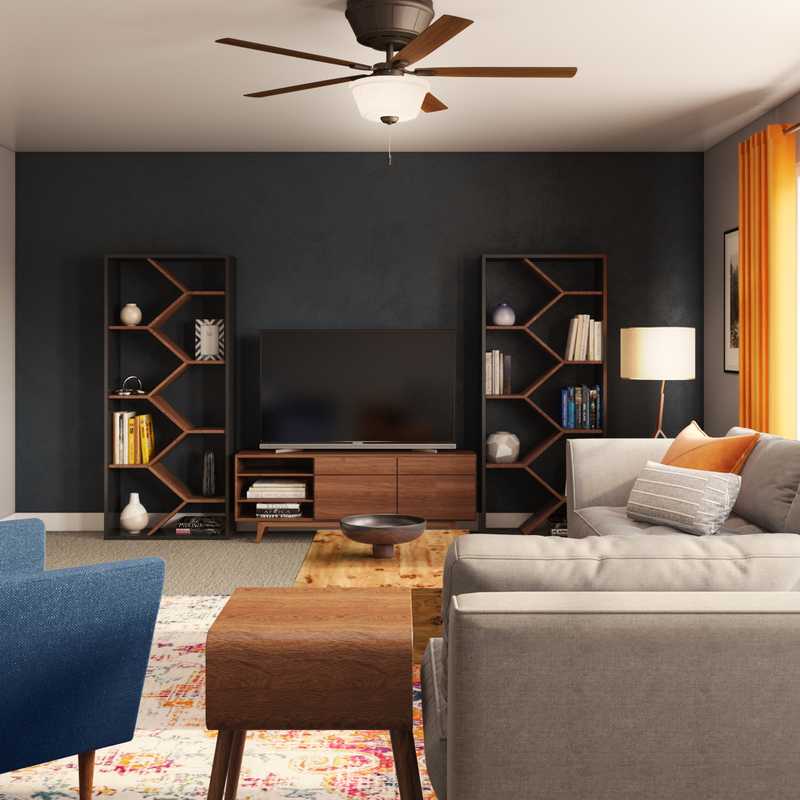 Contemporary, Industrial, Rustic Living Room Design by Havenly Interior Designer Randi