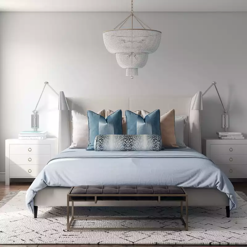 Classic, Coastal Bedroom Design by Havenly Interior Designer Isaac