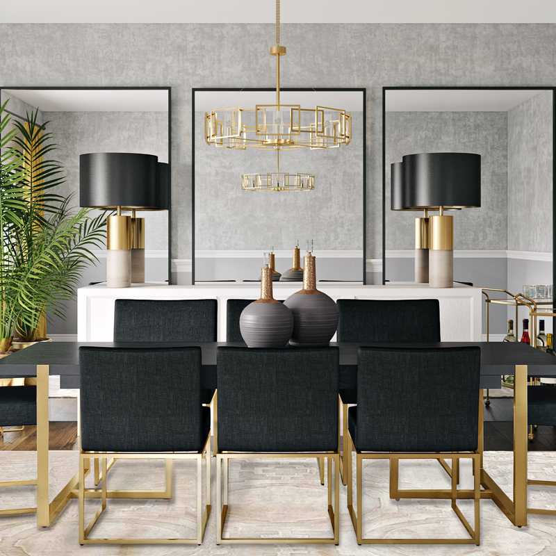 Glam Dining Room Design by Havenly Interior Designer Maria