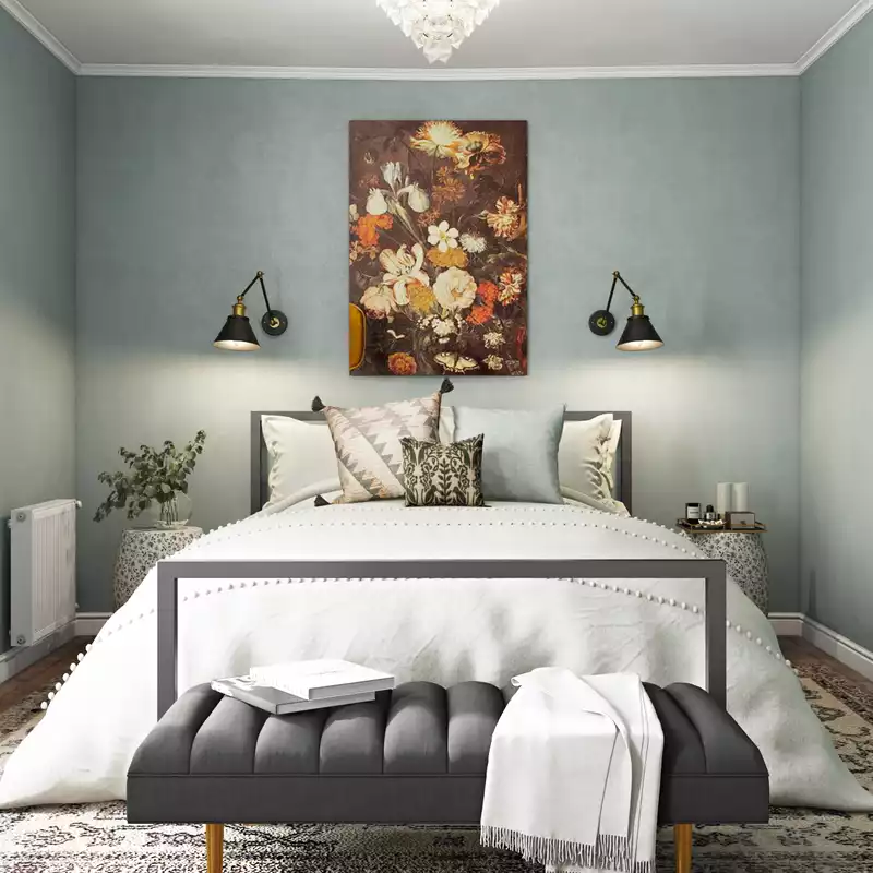 Eclectic, Bohemian Bedroom Design by Havenly Interior Designer Lindsay