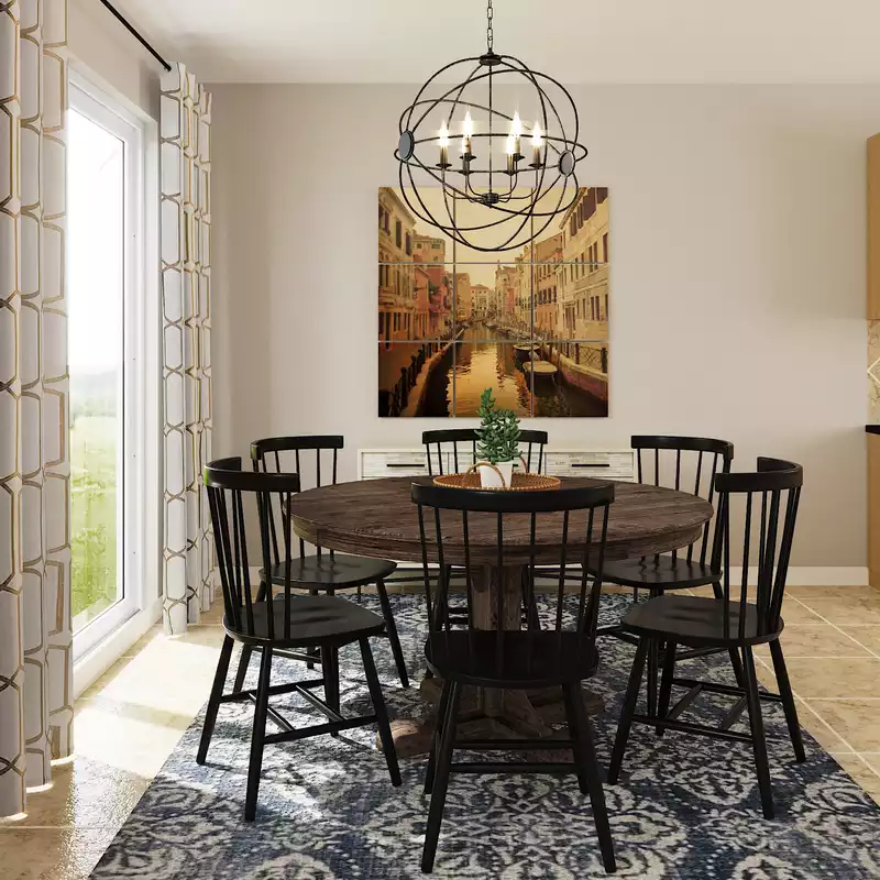 Modern, Transitional, Minimal Dining Room Design by Havenly Interior Designer Jillian