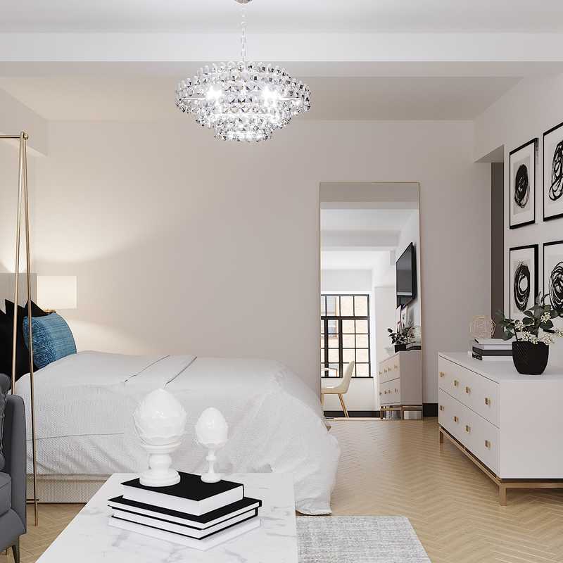 Modern, Bohemian, Glam, Preppy Living Room Design by Havenly Interior Designer Karen