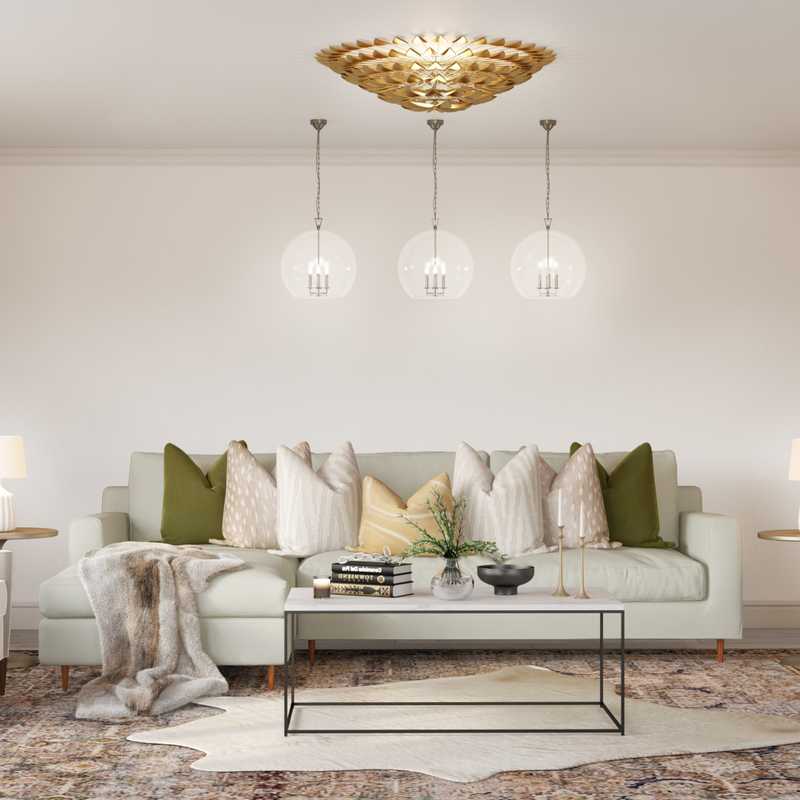 Contemporary, Glam, Transitional Living Room Design by Havenly Interior Designer Hannah