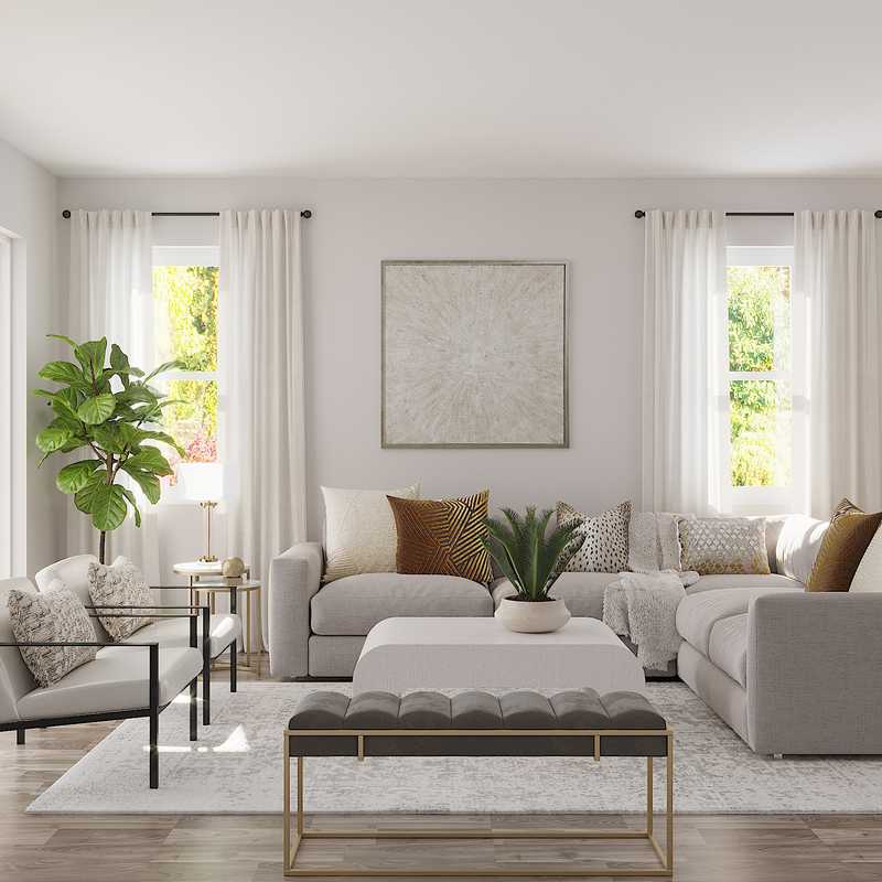 Contemporary, Modern Living Room Design by Havenly Interior Designer Dani