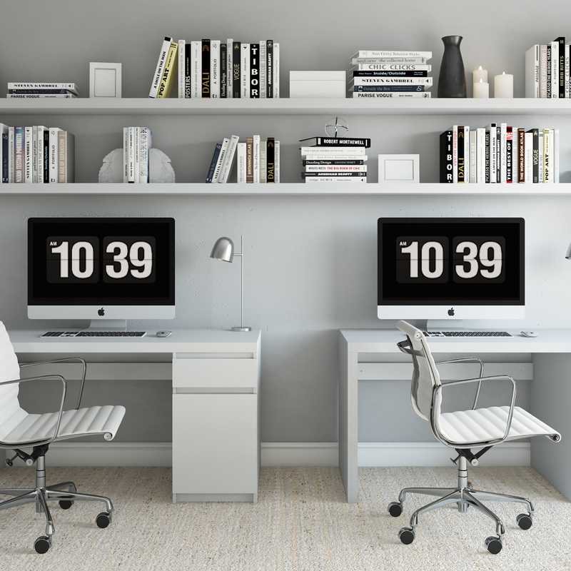 Modern, Midcentury Modern, Minimal Office Design by Havenly Interior Designer Madison