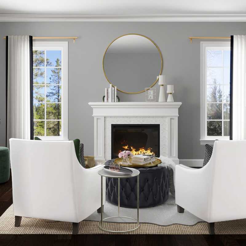 Contemporary, Classic, Glam Living Room Design by Havenly Interior Designer Hannah