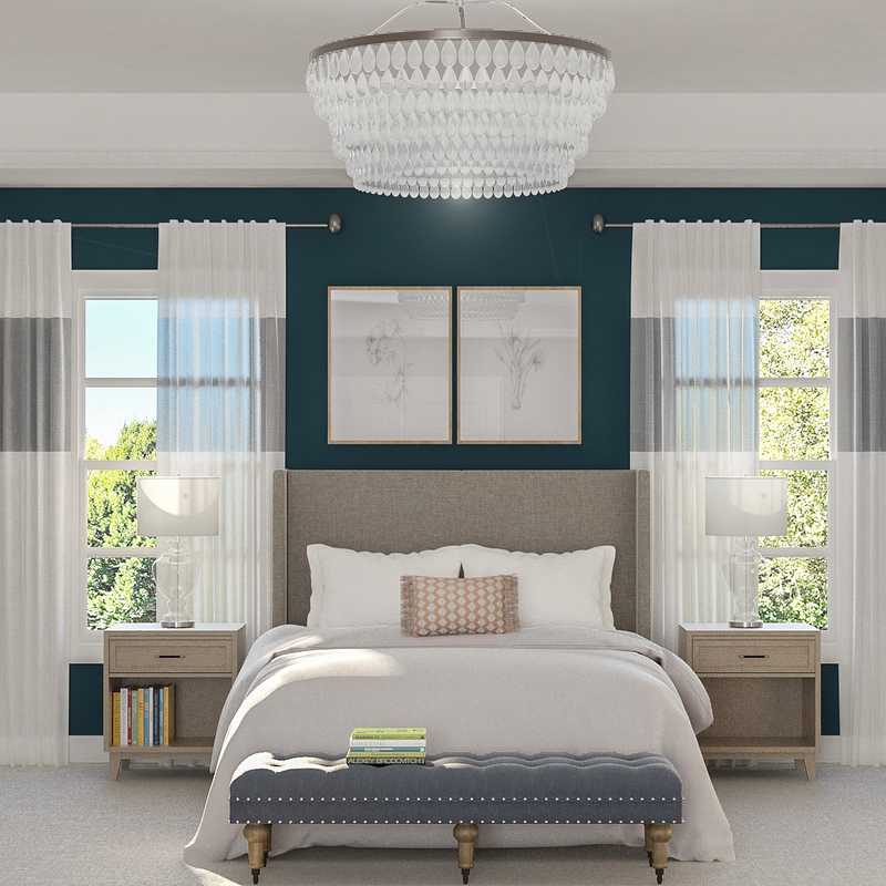 Modern, Transitional, Minimal Bedroom Design by Havenly Interior Designer Nancy