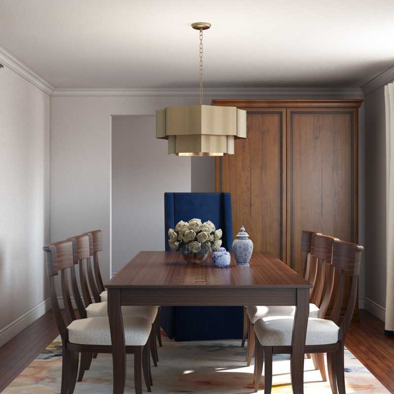 Preppy Dining Room Design by Havenly Interior Designer Elizabeth