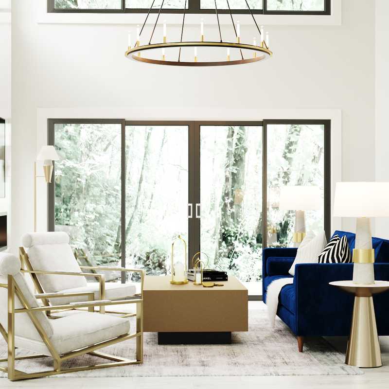 Modern, Classic, Glam Living Room Design by Havenly Interior Designer Namita