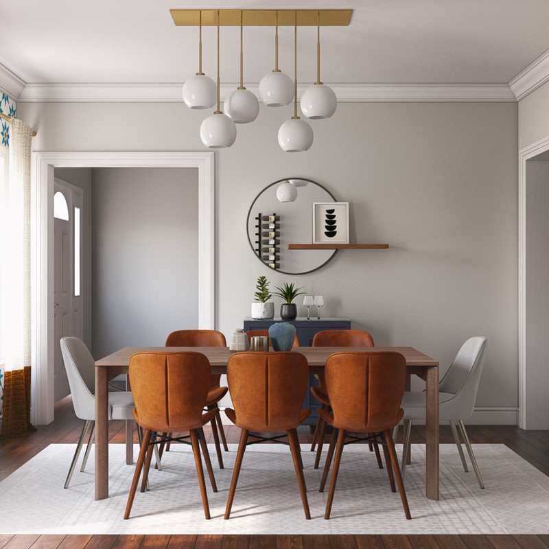Contemporary, Modern, Eclectic, Bohemian, Midcentury Modern, Minimal Dining Room Design by Havenly Interior Designer Delaney