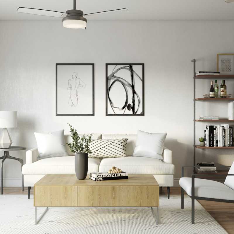 Modern, Industrial Living Room Design by Havenly Interior Designer Sophia