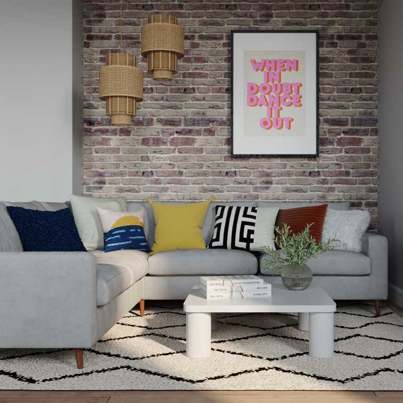 Eclectic, Bohemian Living Room Design by Havenly Interior Designer Marie