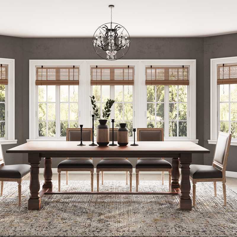 Classic, Farmhouse Dining Room Design by Havenly Interior Designer Tracie