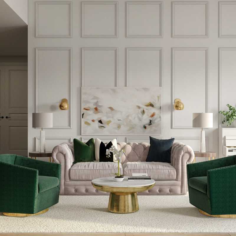 Classic Living Room Design by Havenly Interior Designer Tracie