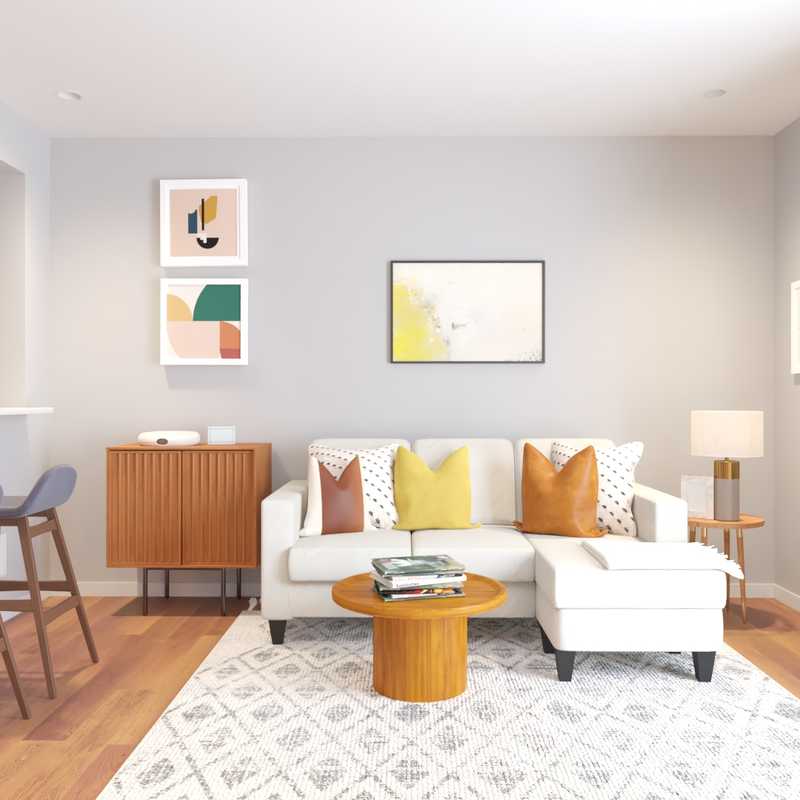 Modern, Midcentury Modern Living Room Design by Havenly Interior Designer Fiona