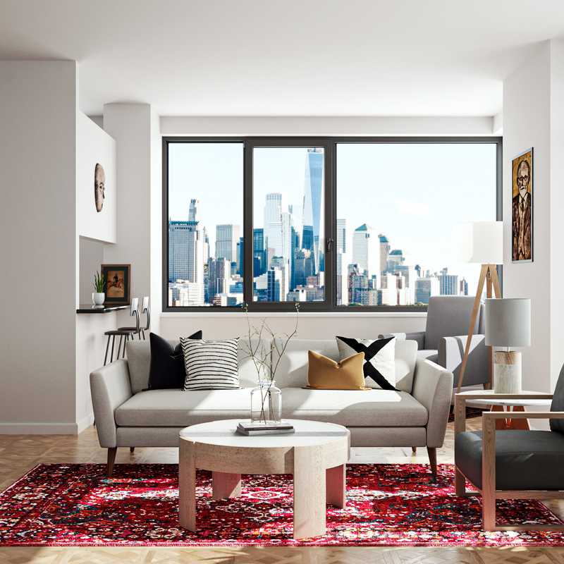 Global, Scandinavian Living Room Design by Havenly Interior Designer Gretchen