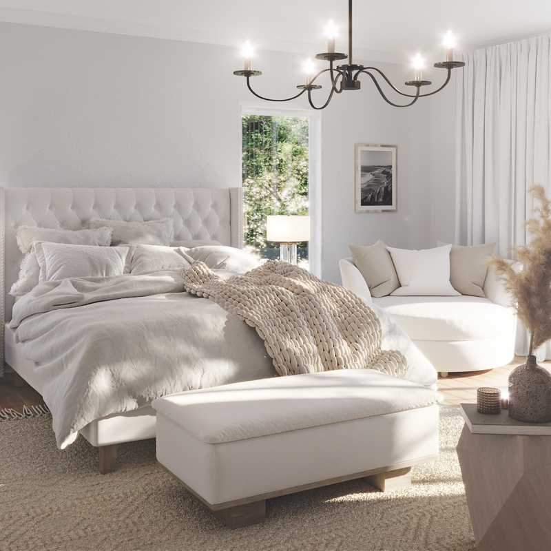 Glam, Farmhouse Bedroom Design by Havenly Interior Designer Hayley
