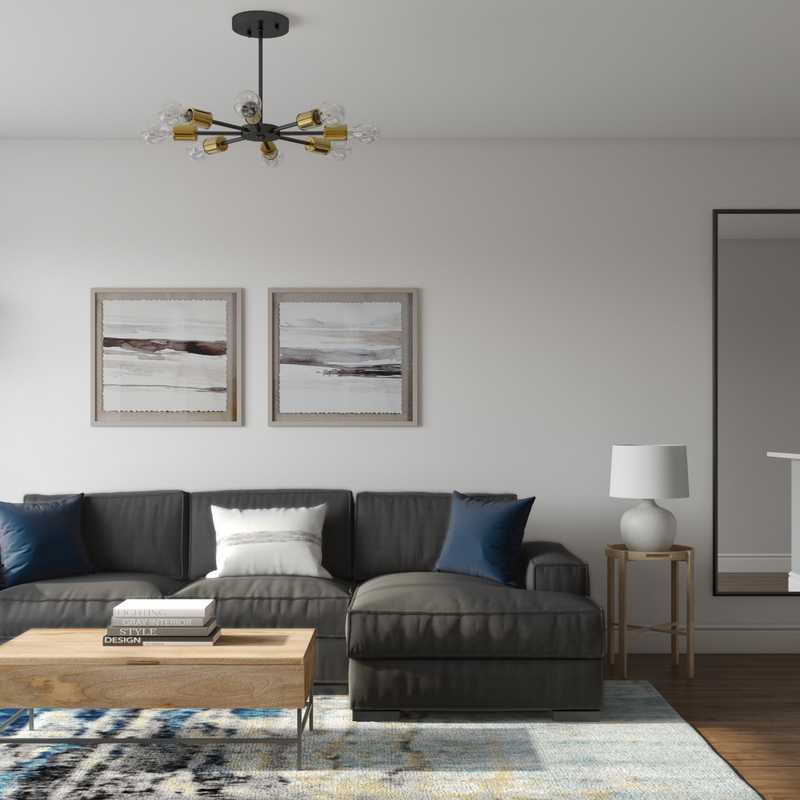 Contemporary, Midcentury Modern Living Room Design by Havenly Interior Designer Elizabeth