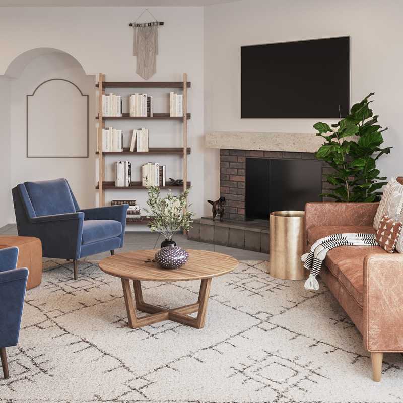 Eclectic, Transitional Living Room Design by Havenly Interior Designer Brianna