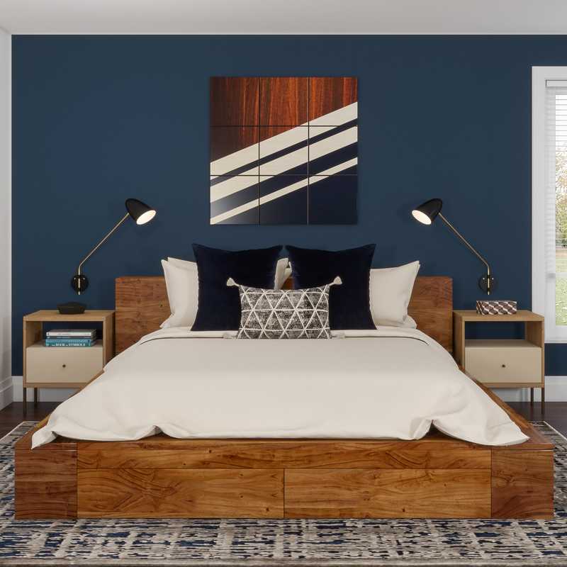 Industrial, Midcentury Modern Bedroom Design by Havenly Interior Designer Sydney