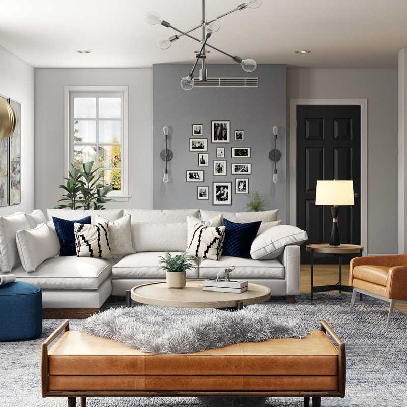 Modern, Scandinavian Living Room Design by Havenly Interior Designer Paulina