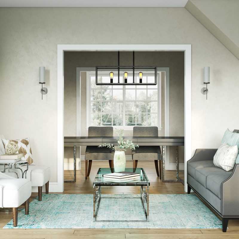 Contemporary Living Room Design by Havenly Interior Designer Natalie