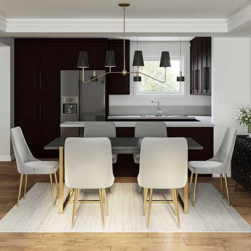 Contemporary, Glam Dining Room Design by Havenly Interior Designer Autumn