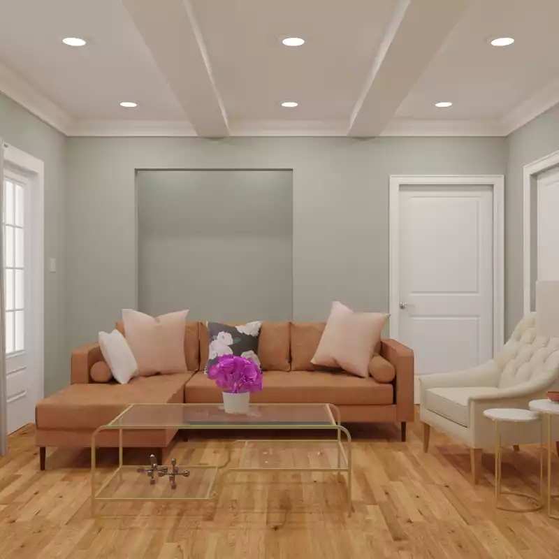 Glam, Transitional Living Room Design by Havenly Interior Designer Crystal