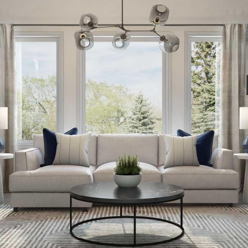 Midcentury Modern Living Room Design by Havenly Interior Designer Vana