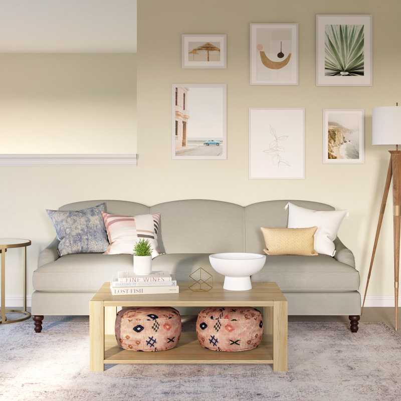 Contemporary, Classic, Eclectic Living Room Design by Havenly Interior Designer Sarah