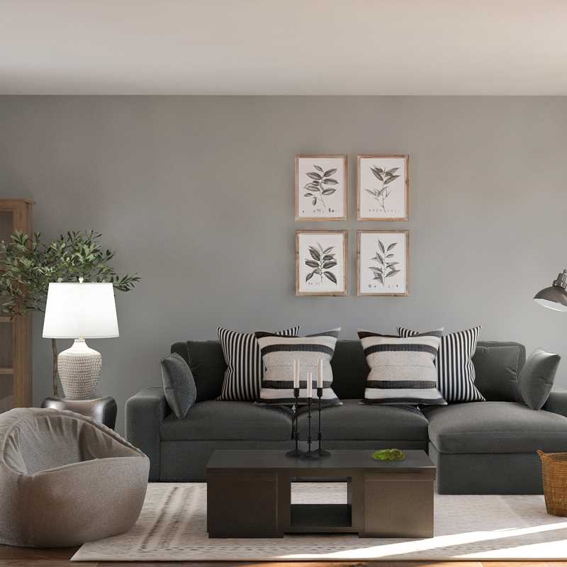 Modern, Farmhouse Living Room Design by Havenly Interior Designer Shirley