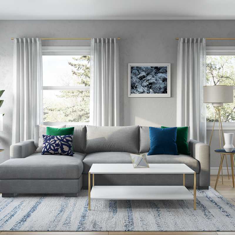 Contemporary, Modern, Classic, Transitional Living Room Design by Havenly Interior Designer Catrina