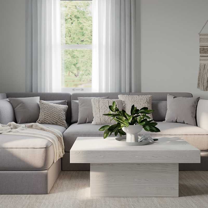 Bohemian, Scandinavian Living Room Design by Havenly Interior Designer Renee