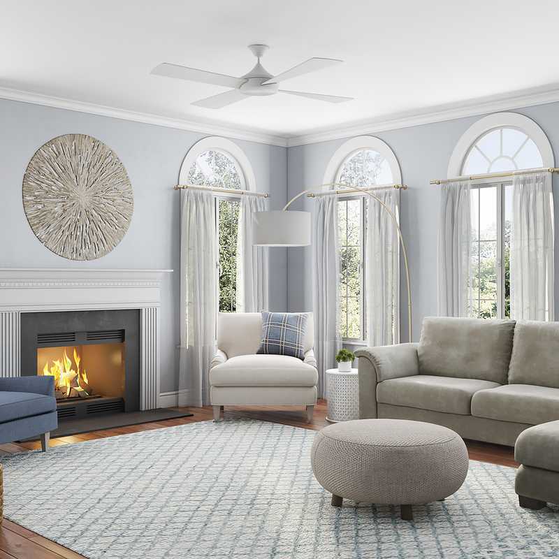 Preppy Living Room Interior Design Ideas | Havenly