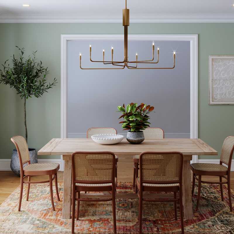 Contemporary, Eclectic Dining Room Design by Havenly Interior Designer Sarah
