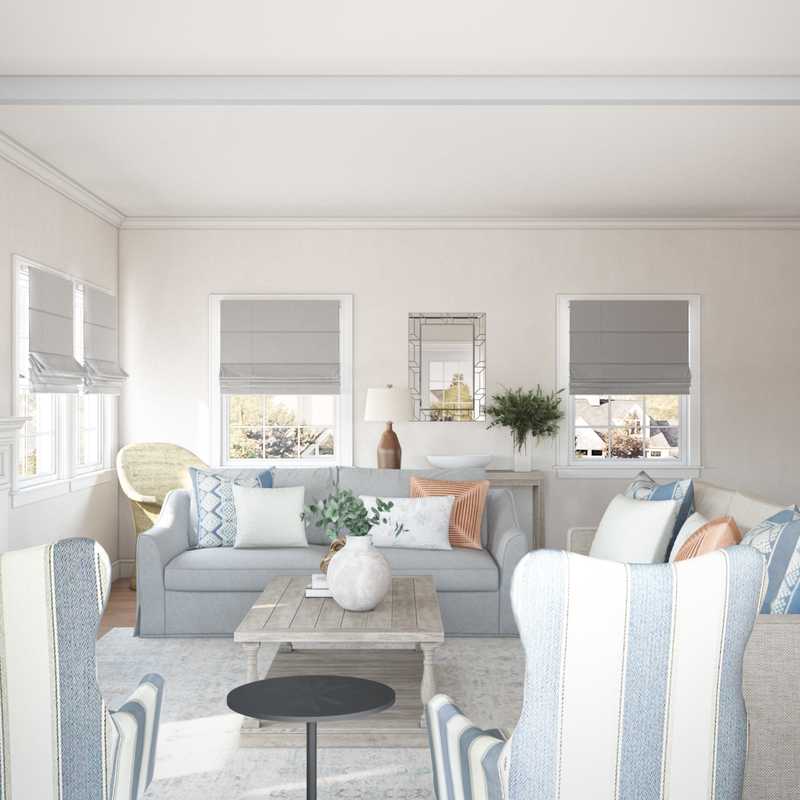 Contemporary, Classic, Bohemian, Coastal, Rustic Living Room Design by Havenly Interior Designer Lisa