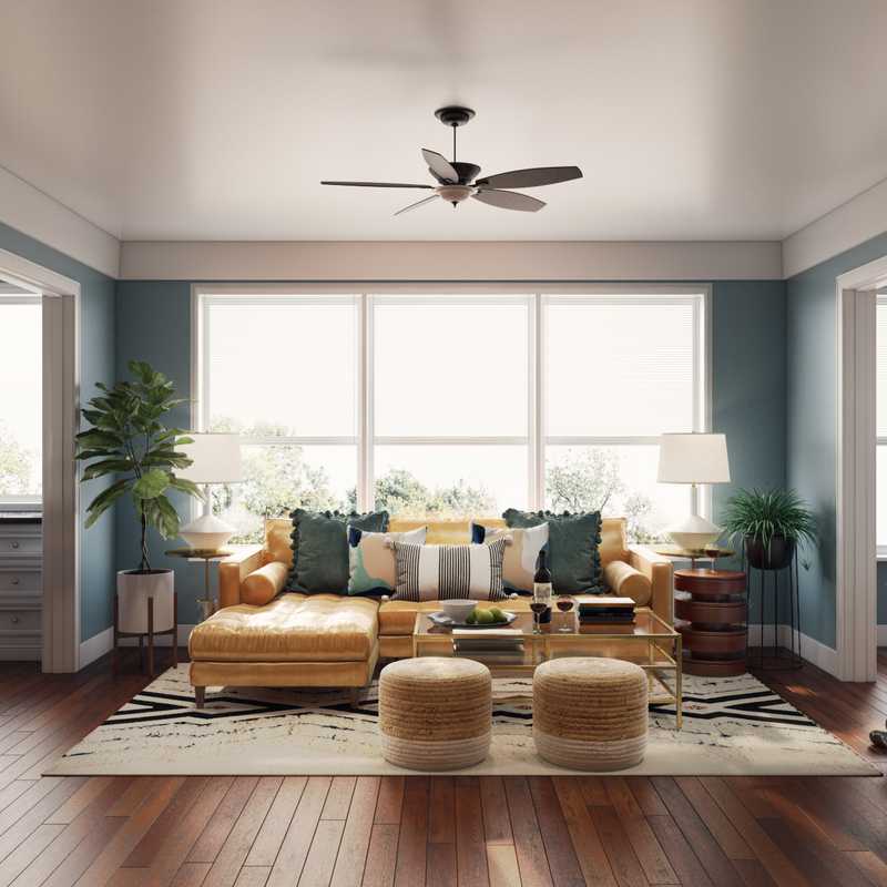 Eclectic, Midcentury Modern Living Room Design by Havenly Interior Designer Brady