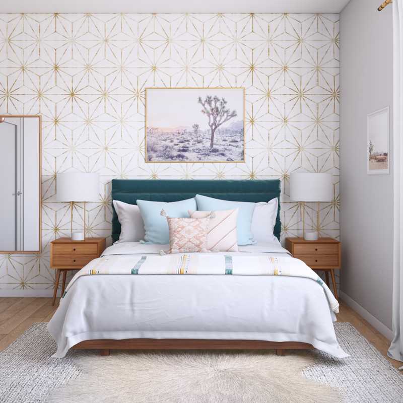 Bohemian, Glam Bedroom Design by Havenly Interior Designer Chelsea