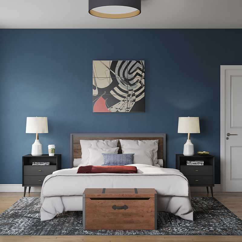 Industrial, Midcentury Modern Bedroom Design by Havenly Interior Designer Michelle