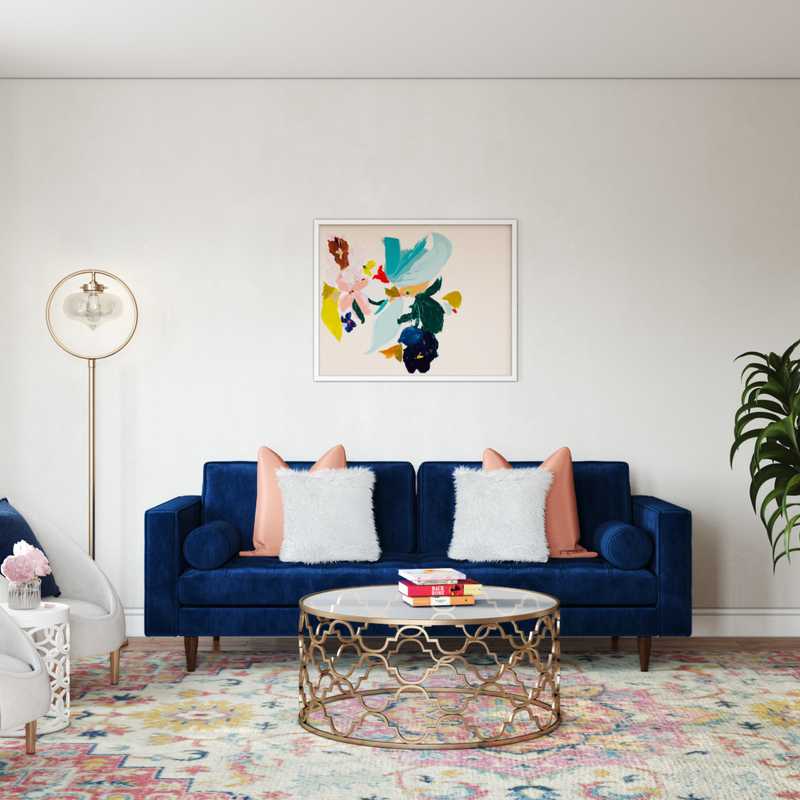 Contemporary, Bohemian Living Room Design by Havenly Interior Designer Alex