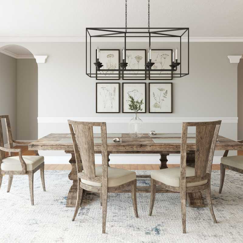 Farmhouse Dining Room Design by Havenly Interior Designer Nancy